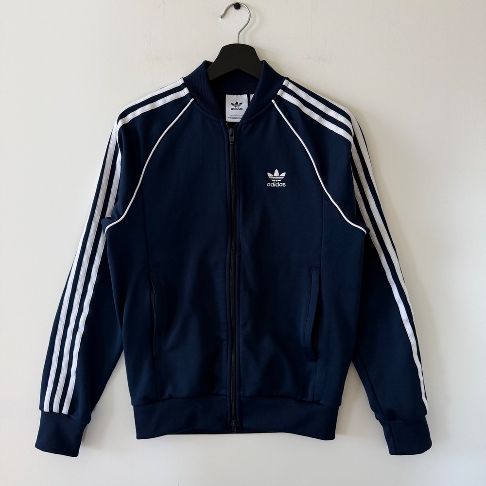 Adidas Originals Mens Superstar Track Jacket Navy Blue DH5822 Small